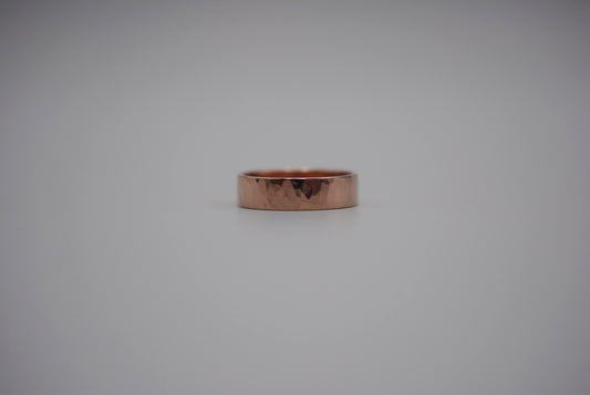 Ring Band: Rose Gold, Rock Texture, 6mm Width