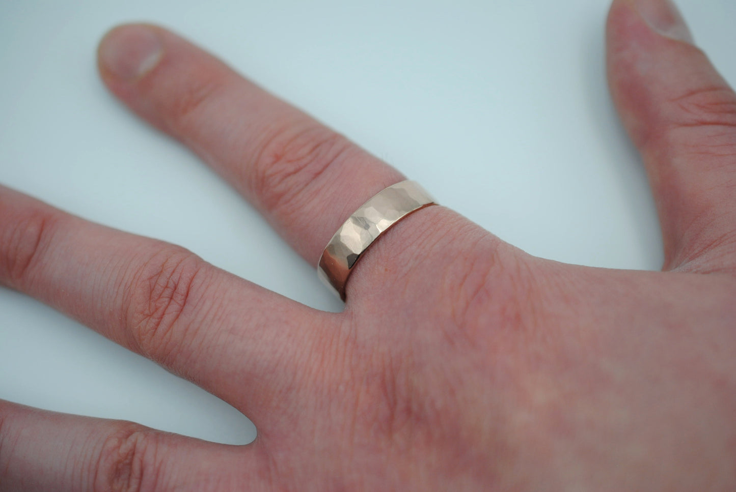 Ring Band: Rose Gold, Rock Texture, 6mm Width