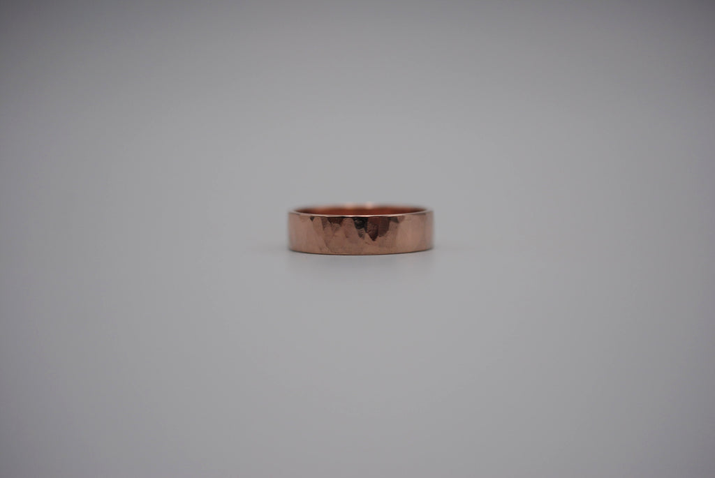 Ring Band: Rose Gold, Rock Texture, 6mm Width