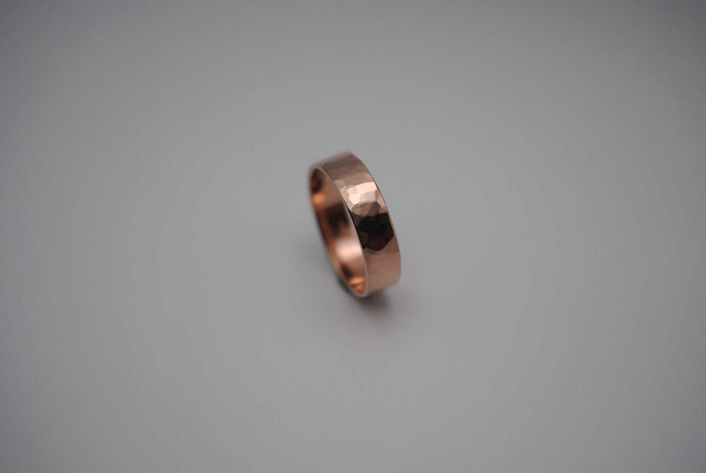 Ring Band: Rose Gold, Rock Texture, 6mm Width