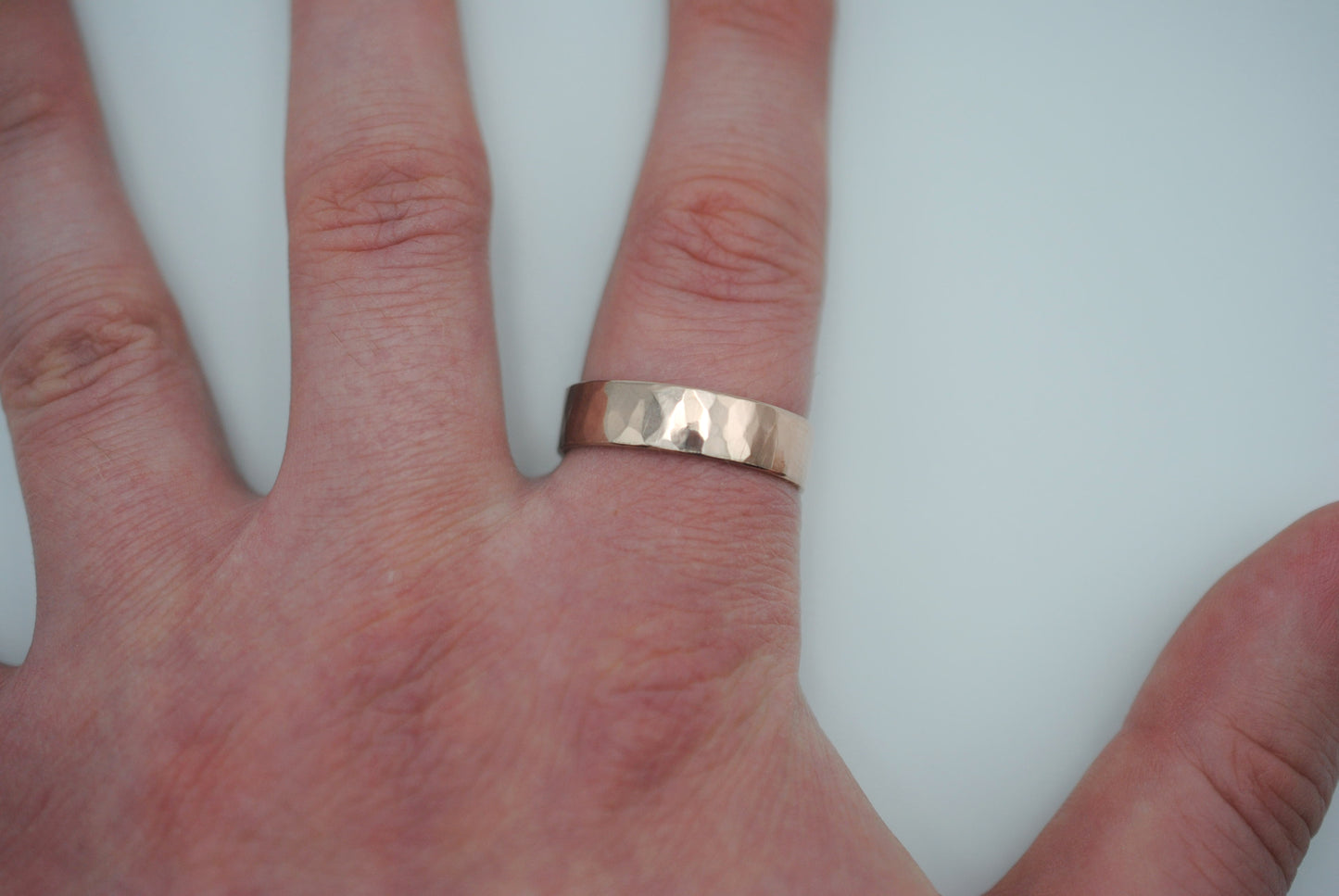 Ring Band: Rose Gold, Rock Texture, 6mm Width