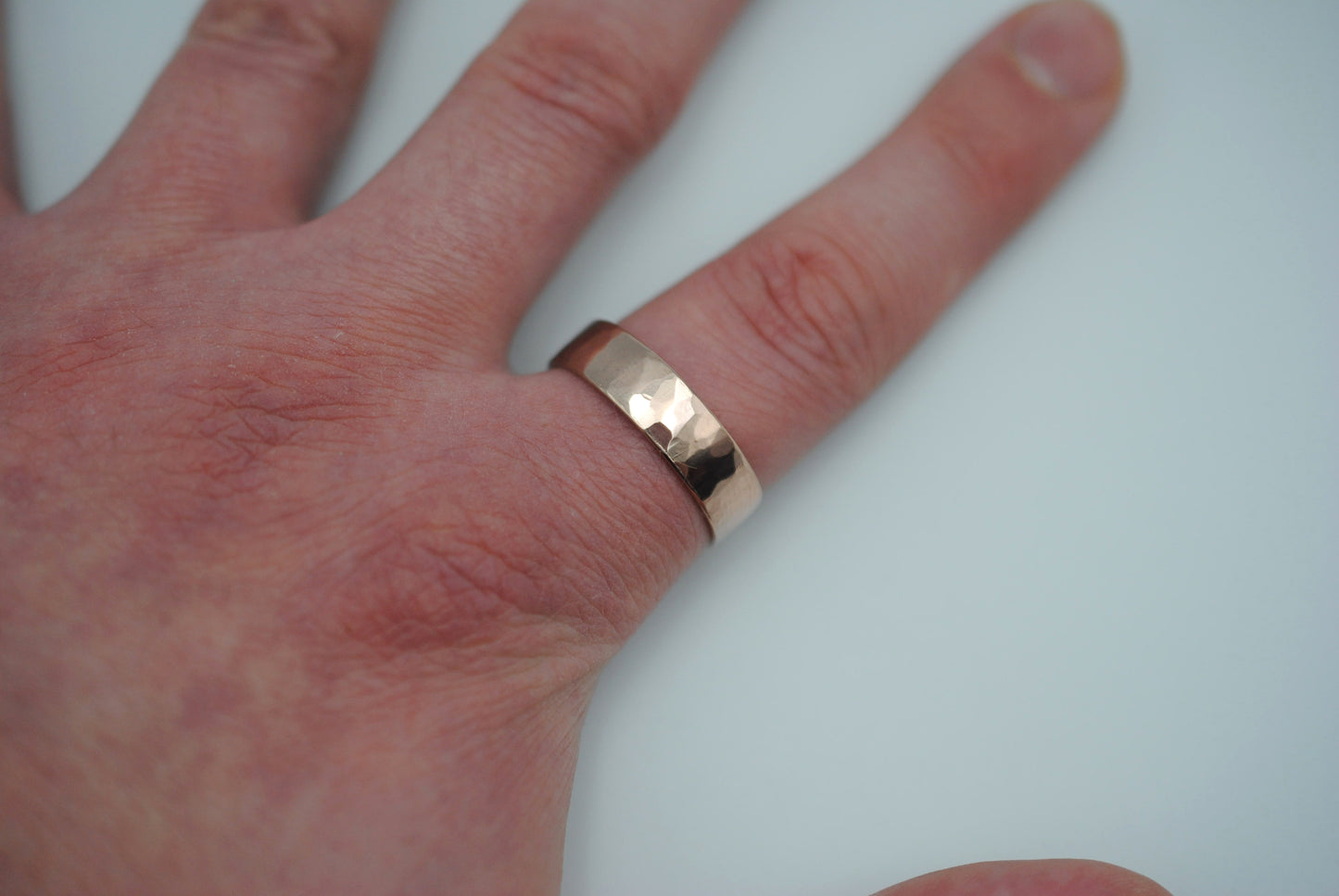 Ring Band: Rose Gold, Rock Texture, 6mm Width