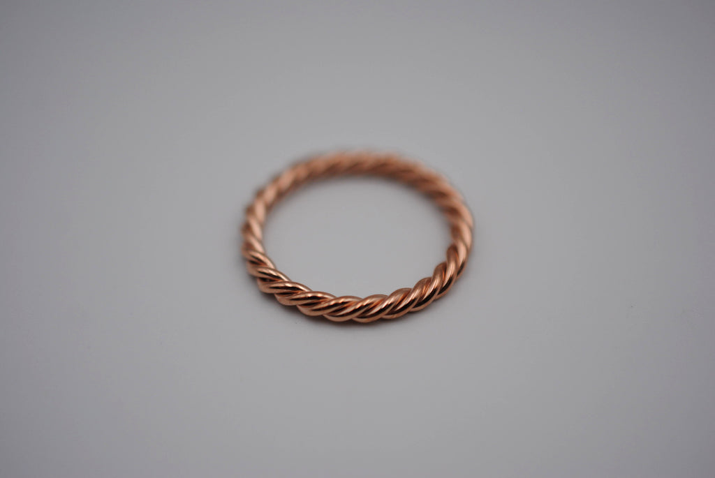 Rose Gold Rope Ring
