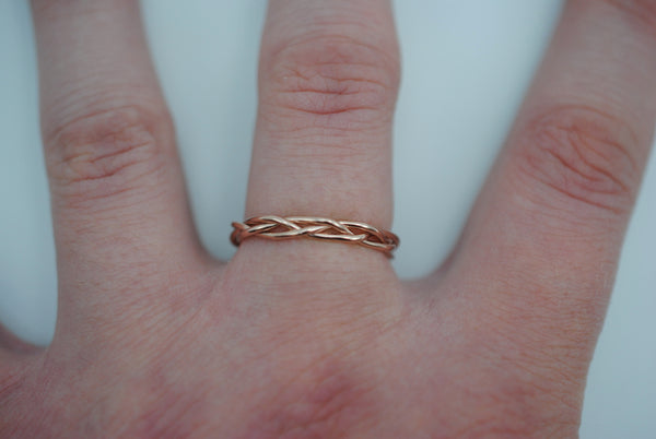 Rose Gold Braid Ring