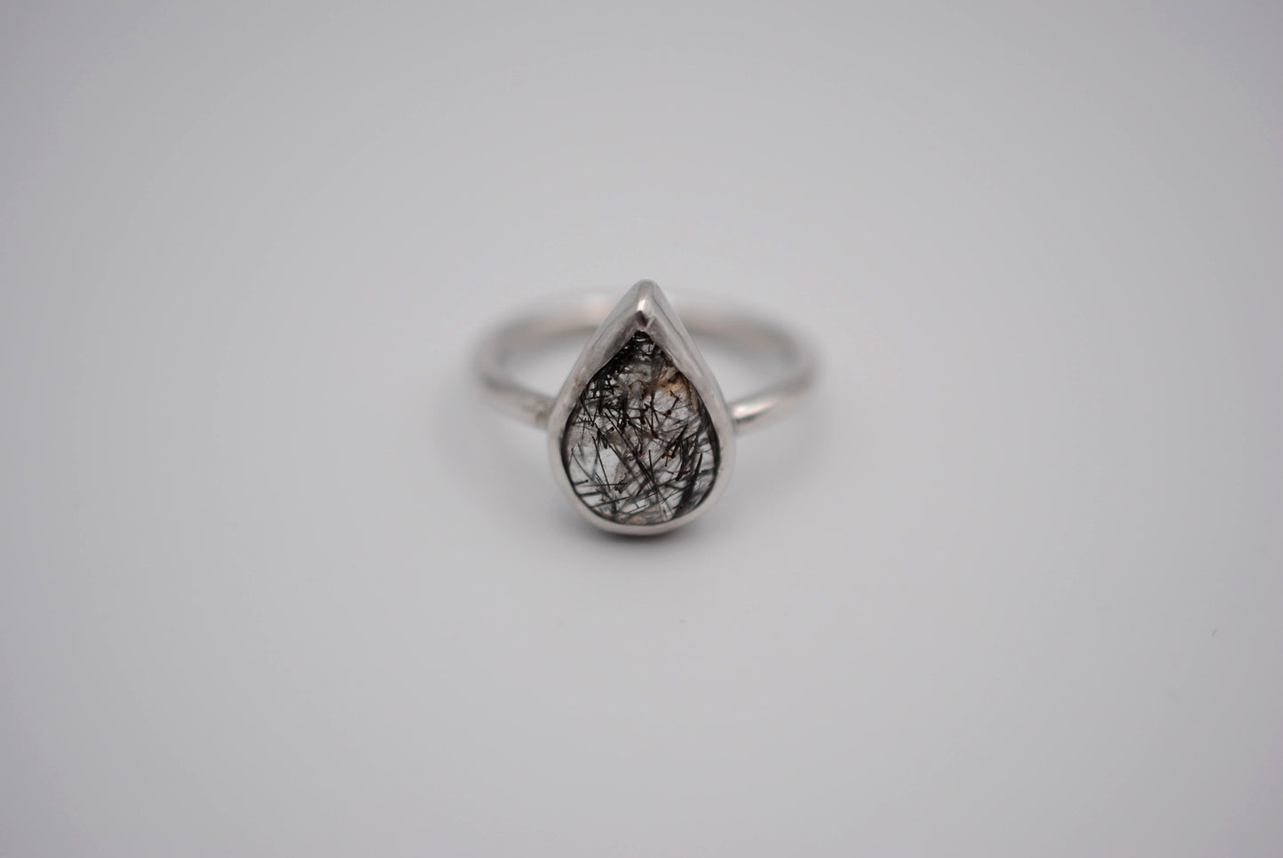 Rutilated Quartz Bezel Set Ring