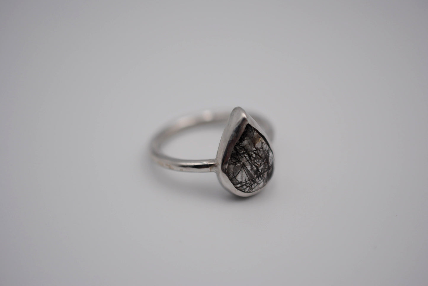 Rutilated Quartz Bezel Set Ring