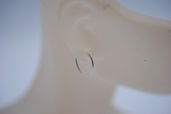 Tiny Silver Open Hoop Earrings