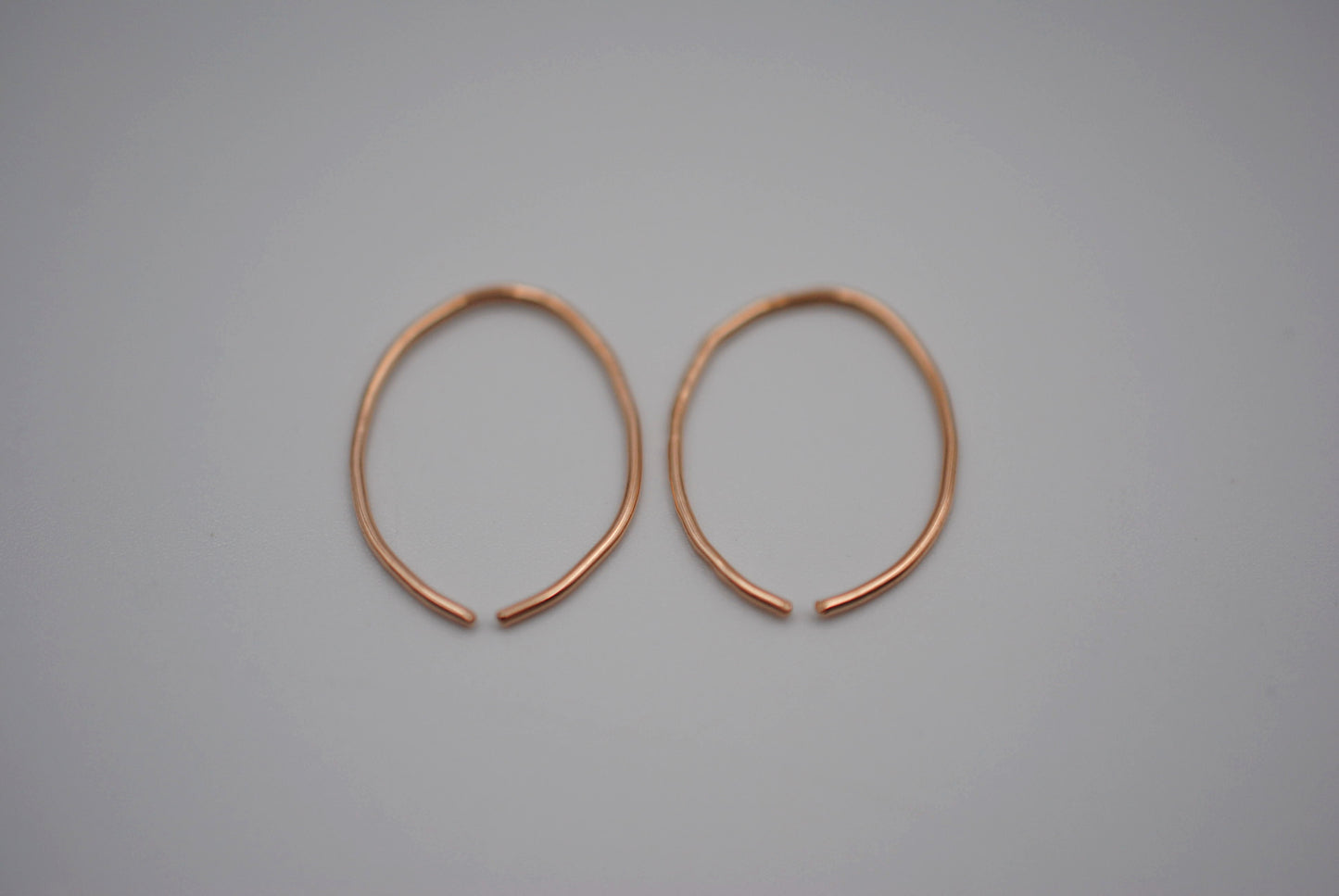 Small Rose Gold Open Hoop Earrings