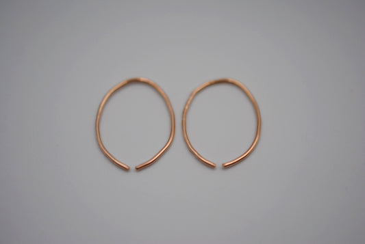 Small Rose Gold Open Hoop Earrings
