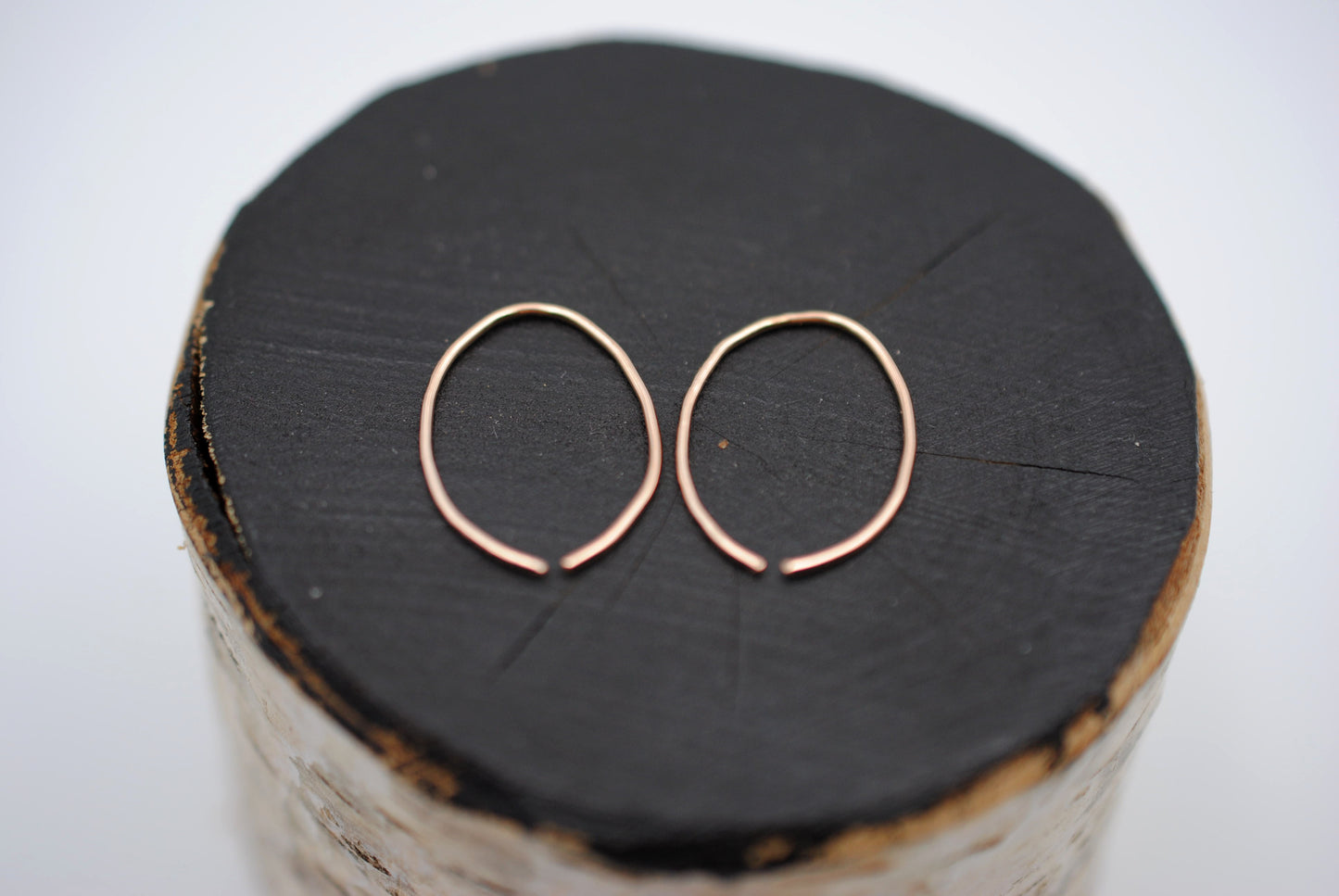 Small Rose Gold Open Hoop Earrings