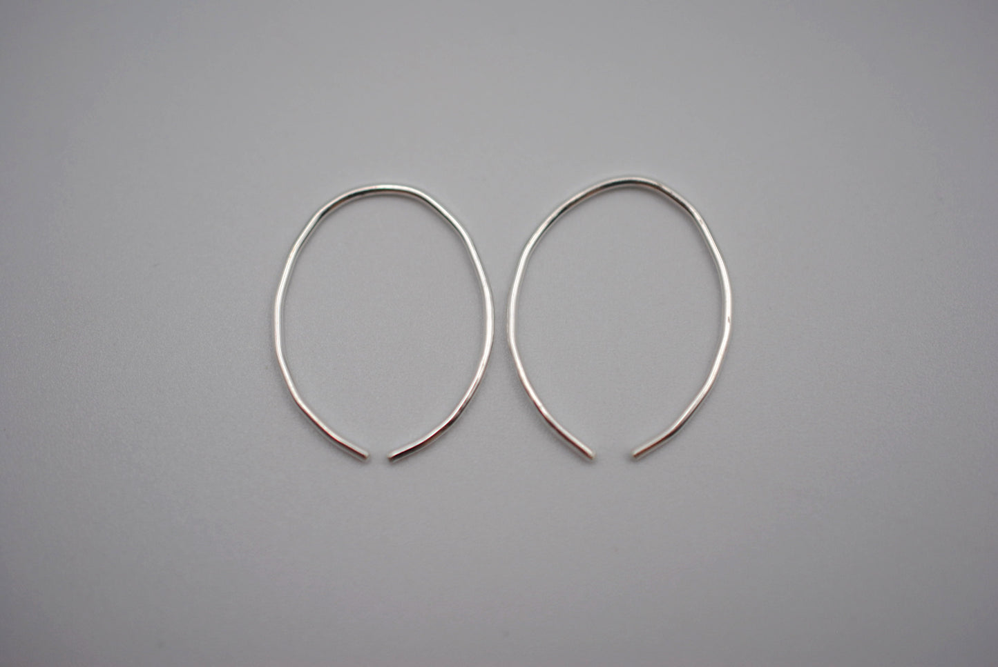 Small Silver Open Hoop Earrings