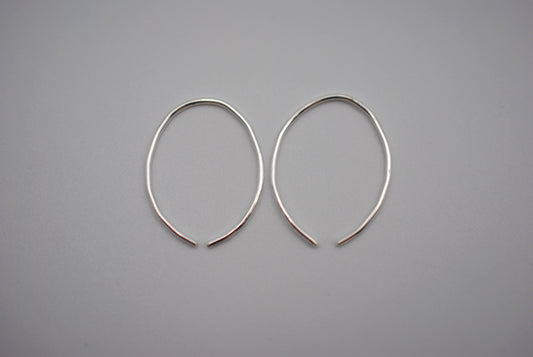 Small Silver Open Hoop Earrings