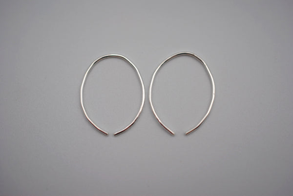 Small Silver Open Hoop Earrings