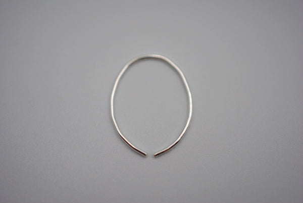 Small Silver Open Hoop Earrings