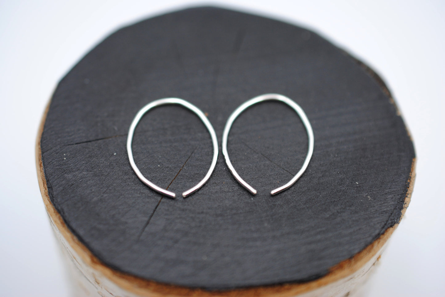 Small Silver Open Hoop Earrings