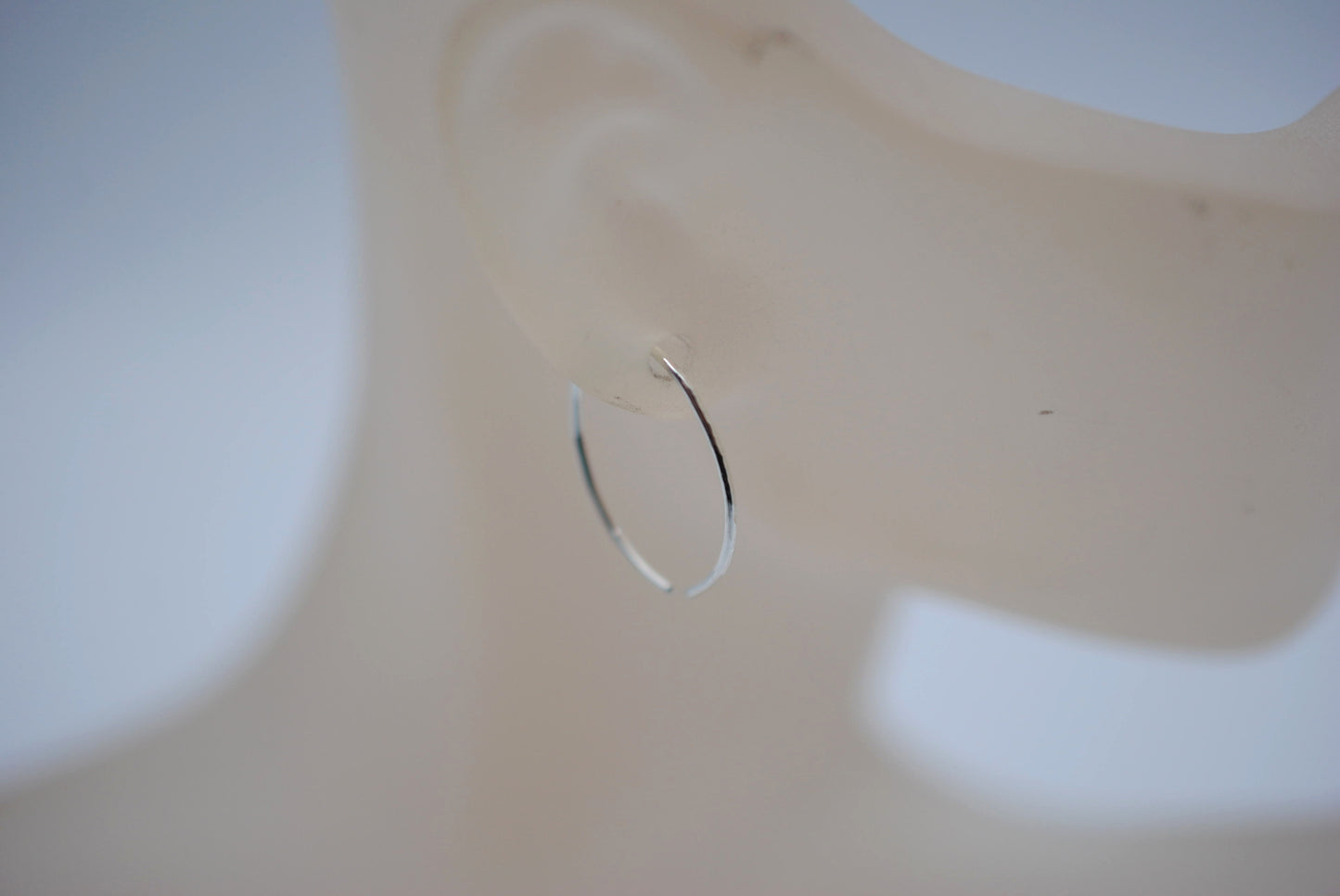 Small Silver Open Hoop Earrings