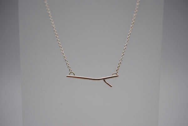Sprout Rhodium Roots Necklace