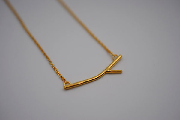 Sprout Yellow Gold Roots Necklace