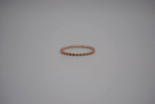 Stacking Ring: Bubble Texture, Rose Gold Finish, Thin Width