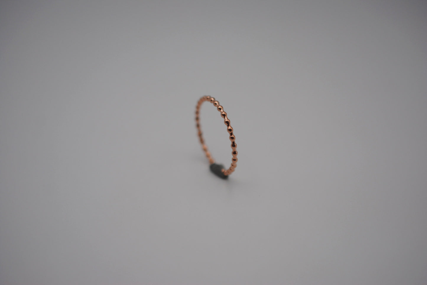 Stacking Ring: Bubble Texture, Rose Gold Finish, Thin Width