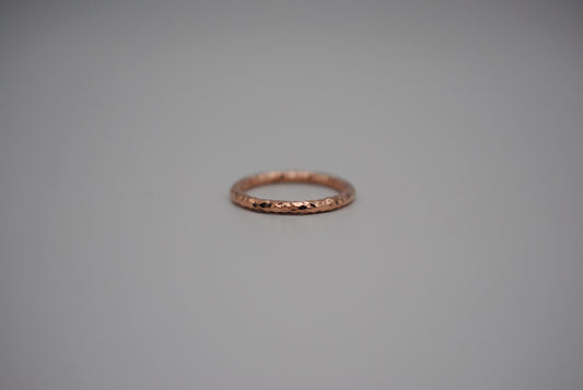 Stacking Ring: Sparkle Texture, Rose Gold Finish, Thick Width