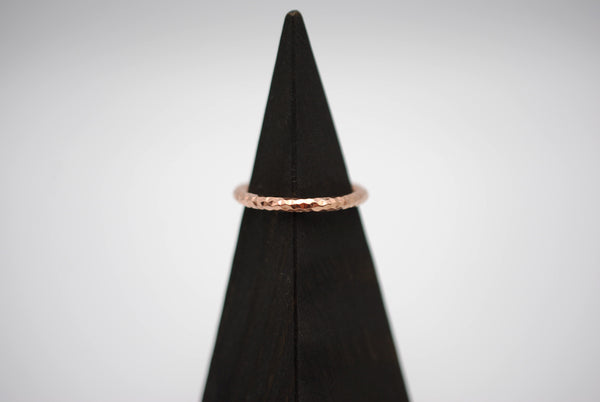 Stacking Ring: Sparkle Texture, Rose Gold Finish, Thick Width
