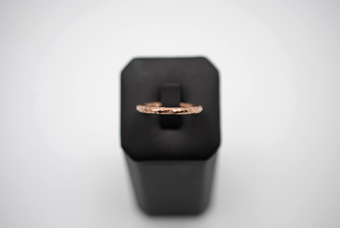 Stacking Ring: Sparkle Texture, Rose Gold Finish, Thick Width