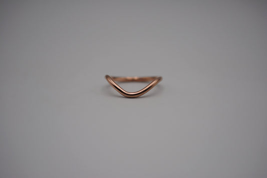 Stacker Ring: Curved Band, Rose Gold Fill