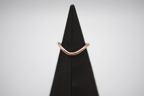 Stacker Ring: Curved Band, Rose Gold Fill