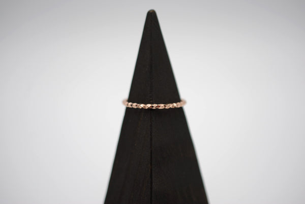 Stacking Ring: Sparkle Texture, Rose Gold Finish, Medium Width