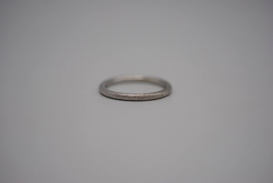 Stardust Rhodium Stacker Ring