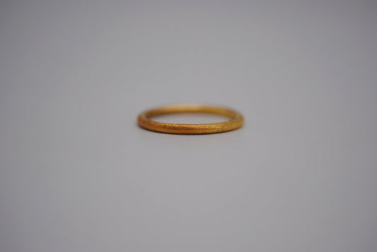 Stardust Yellow Gold Stacker Ring