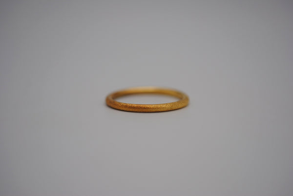 Stardust Yellow Gold Stacker Ring