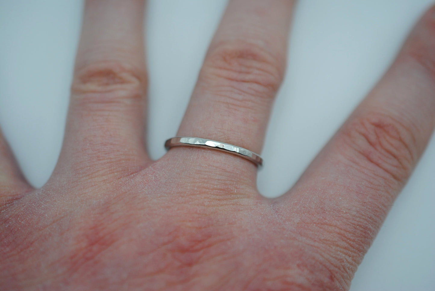 Thicker Rhodium Stacker Ring