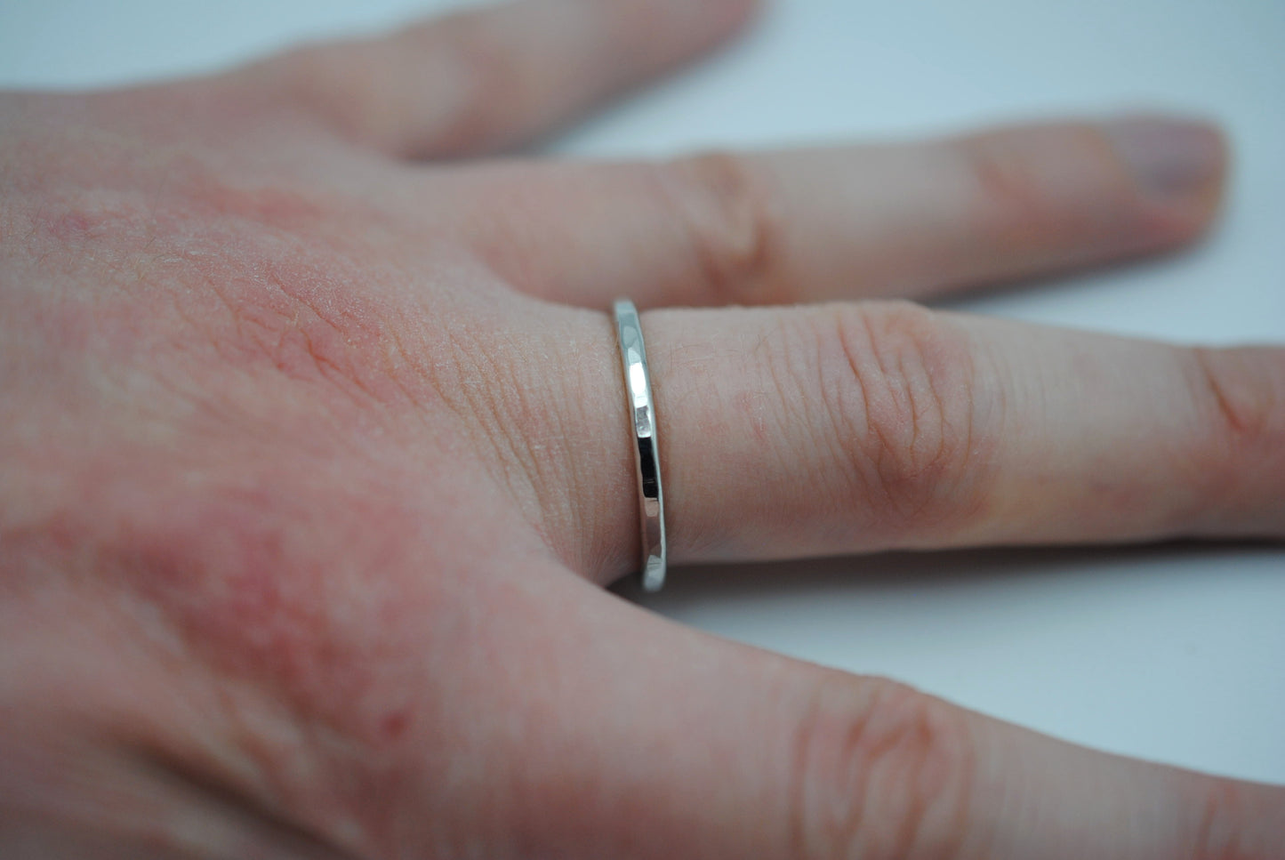 Thicker Rhodium Stacker Ring