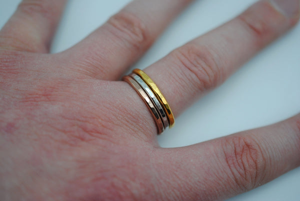 Thicker Yellow Gold Stacker Ring