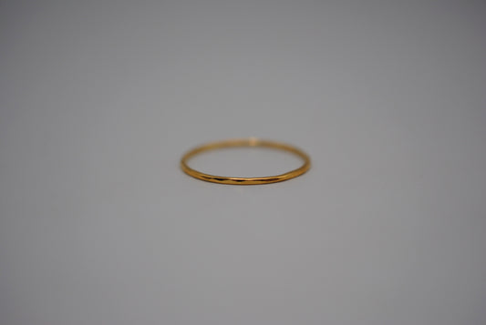 Thin Yellow Gold Stacker Ring