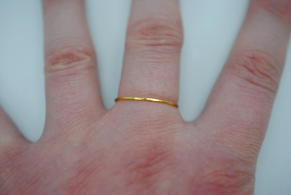 Thin Yellow Gold Stacker Ring