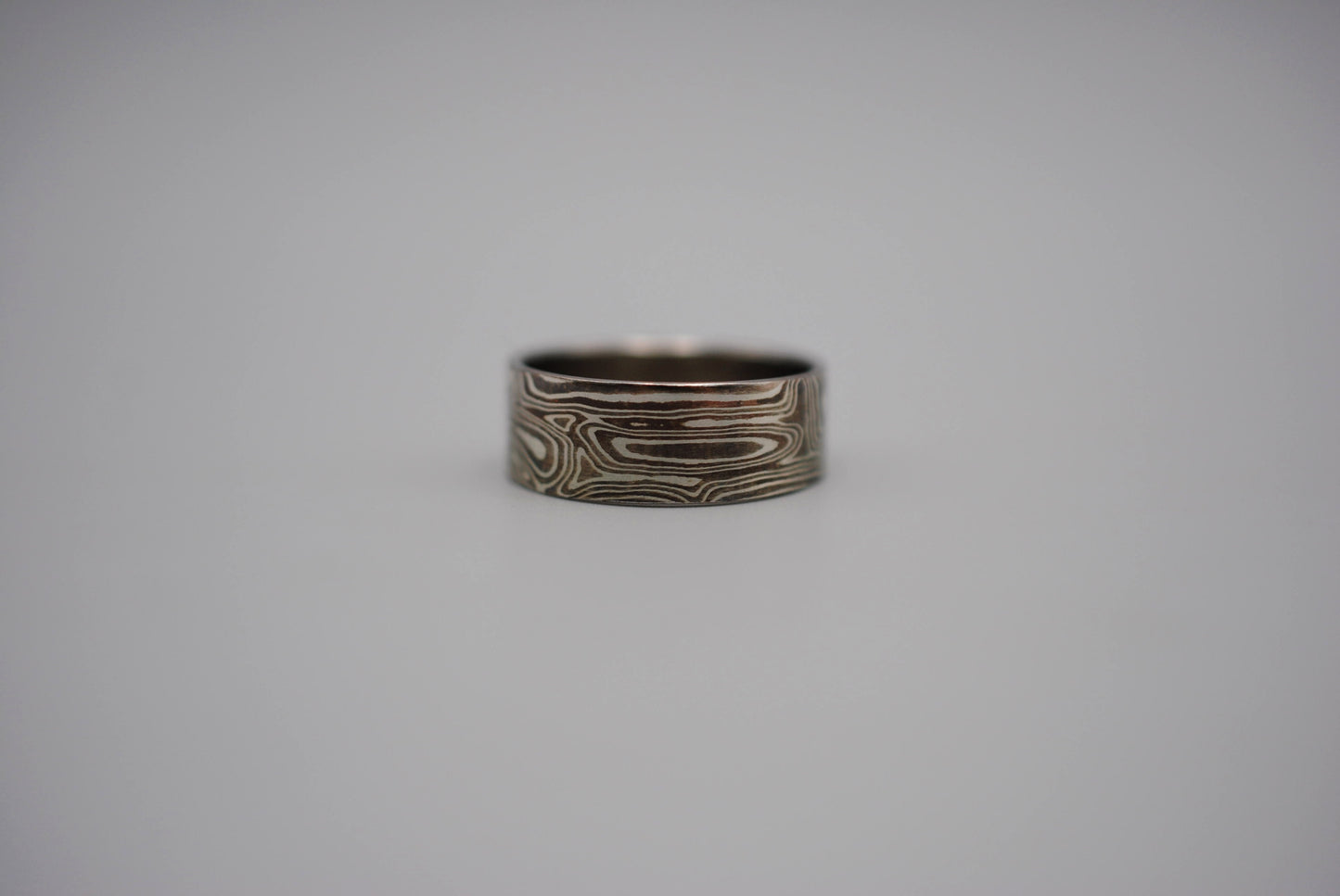 Mokume Gane: Silver, Copper, and Shibuichi Medium Ring