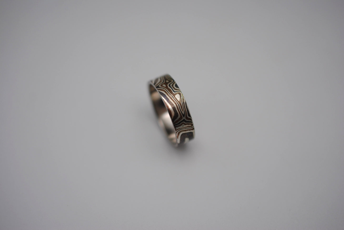 Mokume Gane: Silver, Copper, and Shibuichi Small Ring