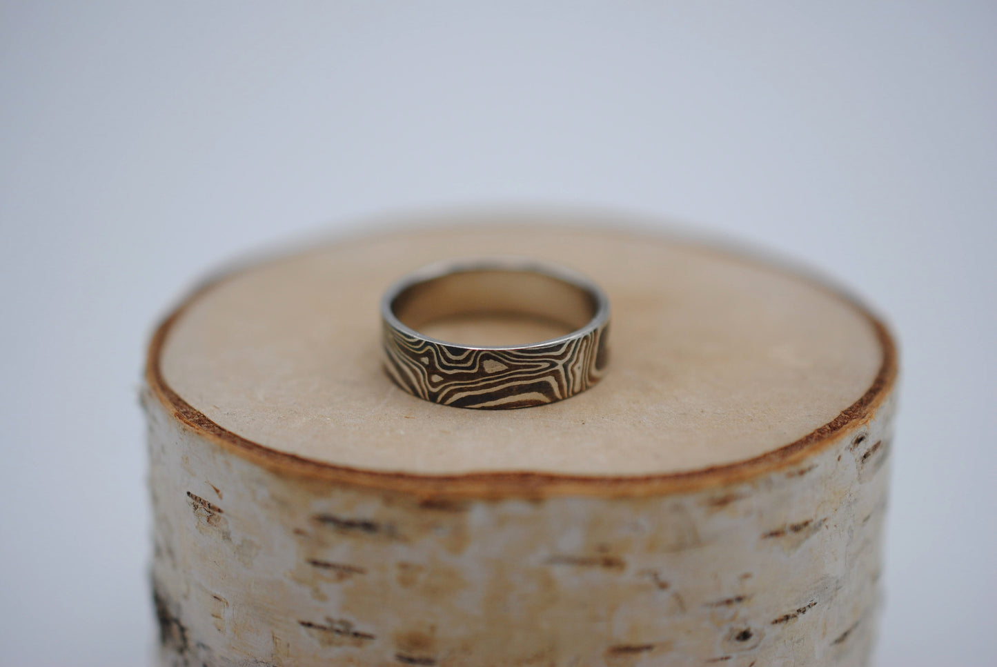 Mokume Gane: Silver, Copper, and Shibuichi Small Ring