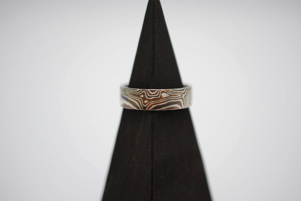 Mokume Gane: Silver, Copper, and Shibuichi Small Ring
