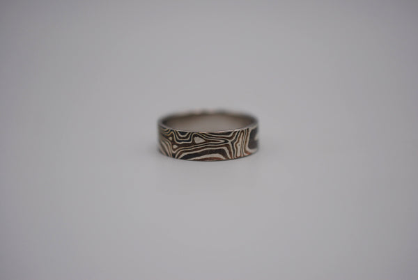 Mokume Gane: Silver, Copper, and Shibuichi Small Ring