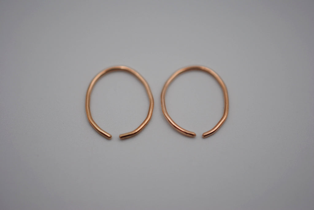 Sweet Pea | Small Rose Gold Hoop Earrings at Voiage Jewelry