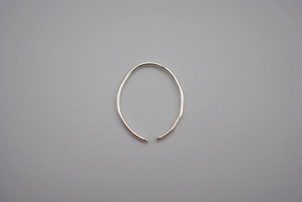 Tiny Silver Open Hoop Earrings