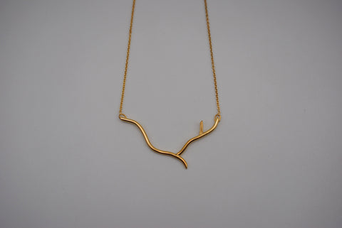 Twig Yellow Gold Roots Necklace