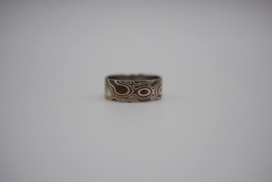 Mokume Gane: Silver and Copper Medium Ring