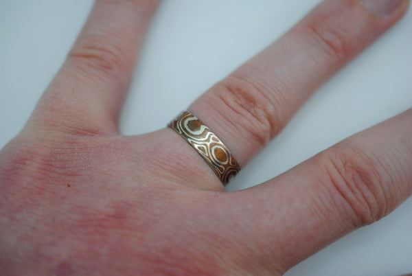Mokume Gane: Silver and Copper Small Ring