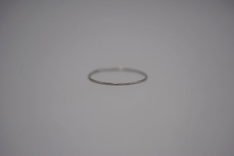 Stacking Ring: Hammered, Ultra Thin, Rhodium Finished