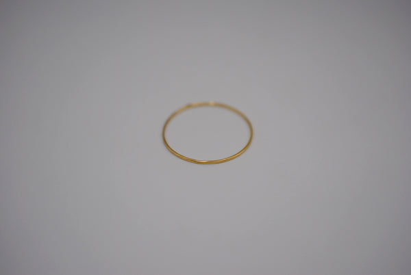 Stacking Ring: Hammered, Ultra Thin, Yellow Gold Finish
